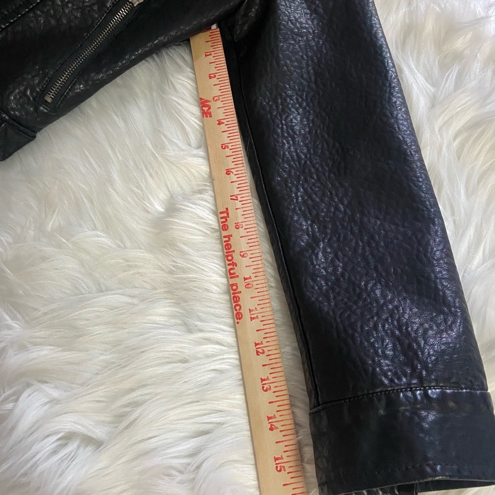 Jack by BB Dakota Sz S Anthropologie Classic Black Faux Leather Jacket - Picture 11 of 13
